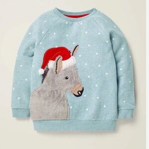 Mini boden Cosy Fluffy Friends Sweatshirt size 7-8y 128cm